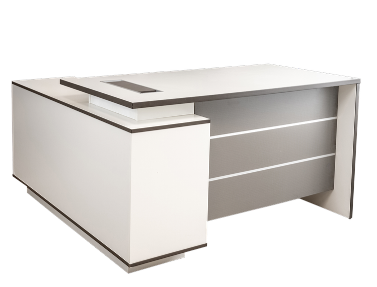 ESCRITORIO EJECUTIVO  MELAMINE 1.4M WHITE-GRAY