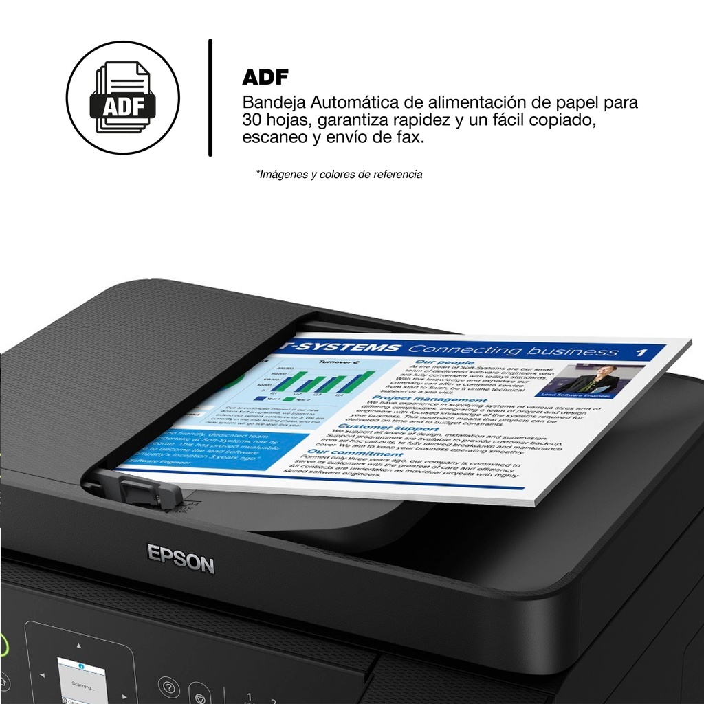 IMPRESORA (MU) EPSON L5590 ECOTANK P/S/C/F USB/WIRELESS/ETHERNET