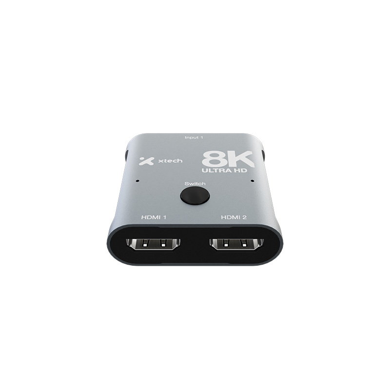 SWITCH XTECH 2-PORT HDMI BIDIRECTIONAL 8K UHD GREY (XHA-440)