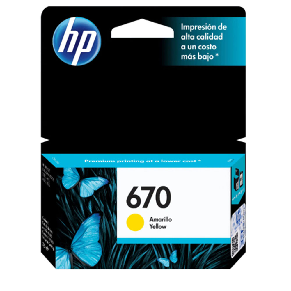 CARTUCHO HP(#670) PARA DESKJET INK ADVANTAGE 3525/4615/4625/5225 YELLOW (CZ116AL)