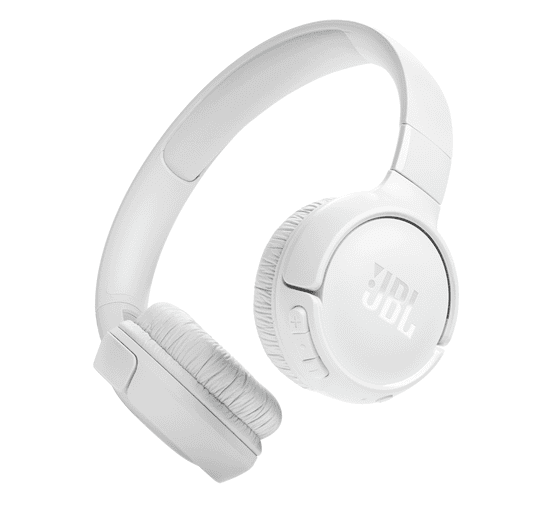HEADPHONE JBL TUNE 520BT WIRELESS OVER-EAR WHITE (JBLT520BTWHTAM)