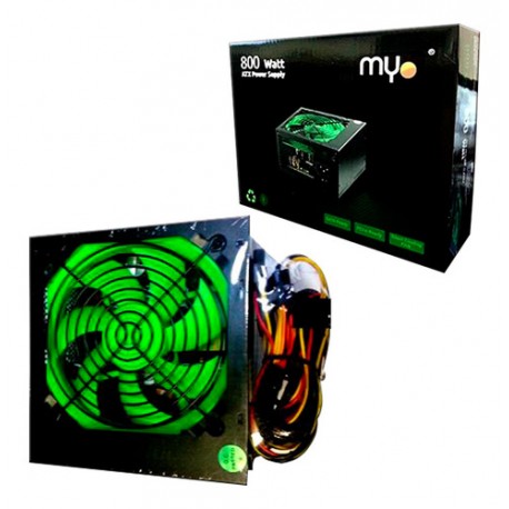 POWER SUPPLY MYO 800W 115V/230V 24-PIN/2-SATA (MYO-ATX800W)