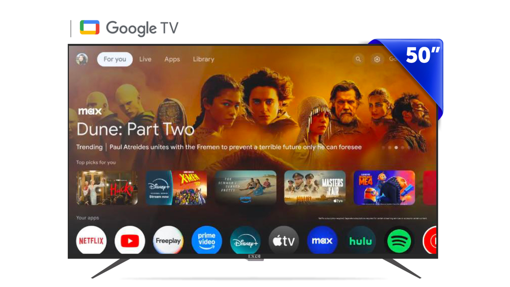 TELEVISOR KTC 50" SMART 4K UHD/QLED/HDMIx3/USBx2/AND11/GOOGLE TV (J50QD)