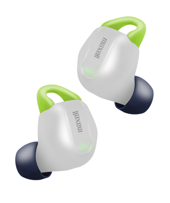 EARBUDS MAXELL EB-BTMXDUO BT MXDUO TWS WITH CHARGING CASE WHT-NAV (348650)