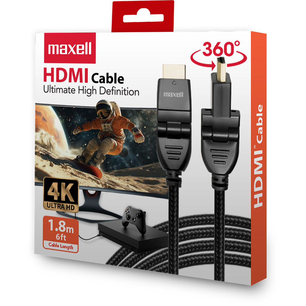 CABLE MAXELL 6FT HDMI TO HDMI BLACK (CB-HDMI6) (348629)