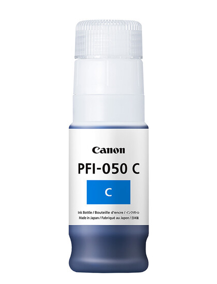 BOTELLA DE TINTA CANON (#050) PFI-050 PARA IMAGEPROGRAF TC-20 CYAN (5699C001AA)