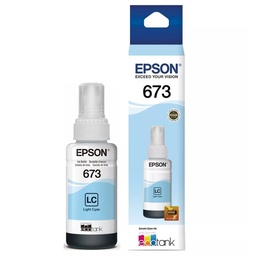 [CAR395] BOTELLA DE TINTA EPSON (#673) PARA L800/L810/L1800 CYAN LIGHT (T673520)
