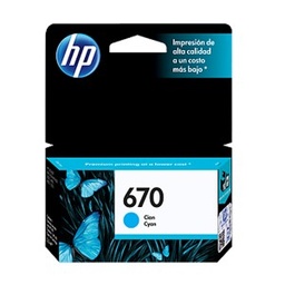 [CAR405] CARTUCHO HP (#670) PARA DESKJET ADVANTAGE 3525/4615/4625/5225 CYAN (CZ114AL)