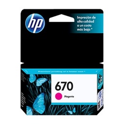 [CAR406] CARTUCHO HP (#670) PARA DESKJET ADVANTAGE 3525/4615/4625/5225 MAGENTA (CZ115AL)