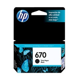[CAR404] CARTUCHO HP (#670) PARA DESKJET ADVANTAGE 3525/4615/4625/5225 BLACK (CZ113AL)