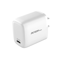[ADA1205] ADAPTADOR ARGOM CARGADOR TYPE-C PARA PARED DE 20W WHITE (ARG-AC-0114WT)