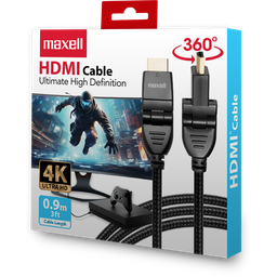 [CAB2880] CABLE MAXELL 3FT HDMI TO HDMI BLACK (CB-HDMI3) (348628)