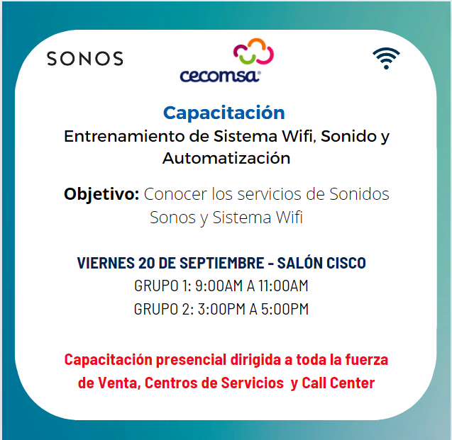 Entrenamiento De Sistema Wifi, Sonido y Automatización